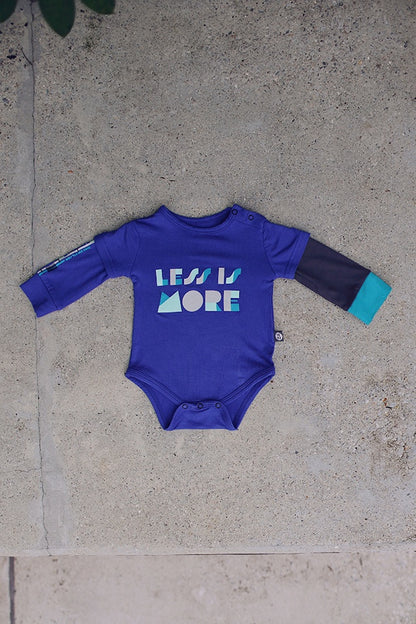 Ikkikidz Less is more long sleeve baby onesie