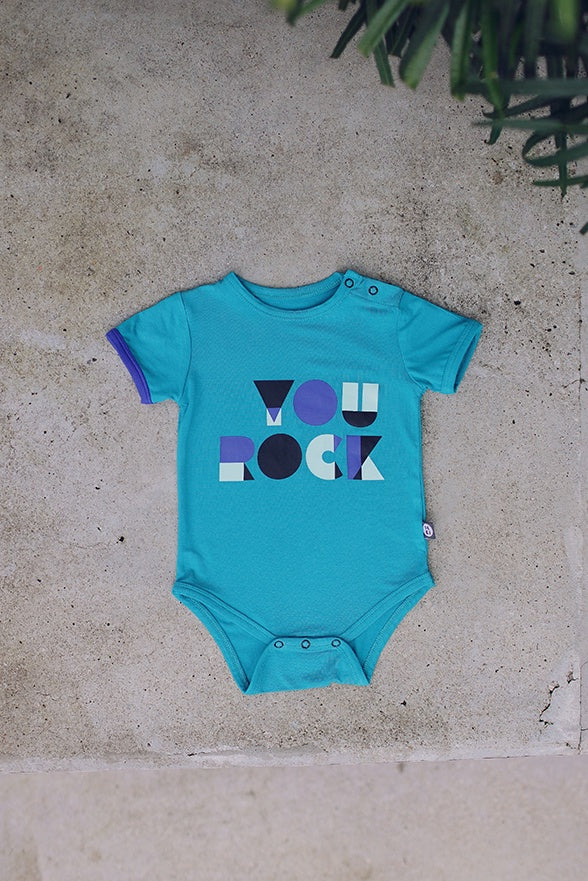 Ikkikidz You rock short sleeve baby onesie