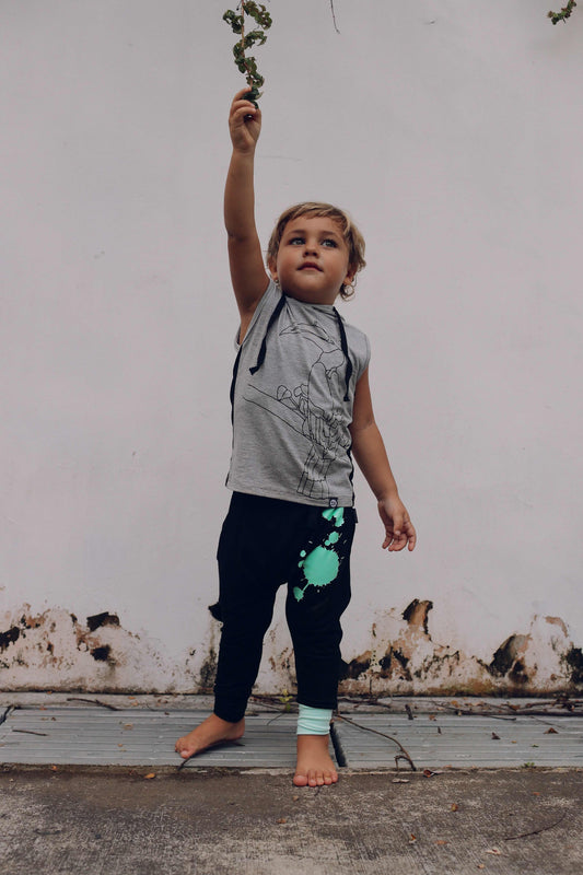 ikkikidz Hornbill Hoodie Sleeveless Top | kids Fashion | The Green Collective SG