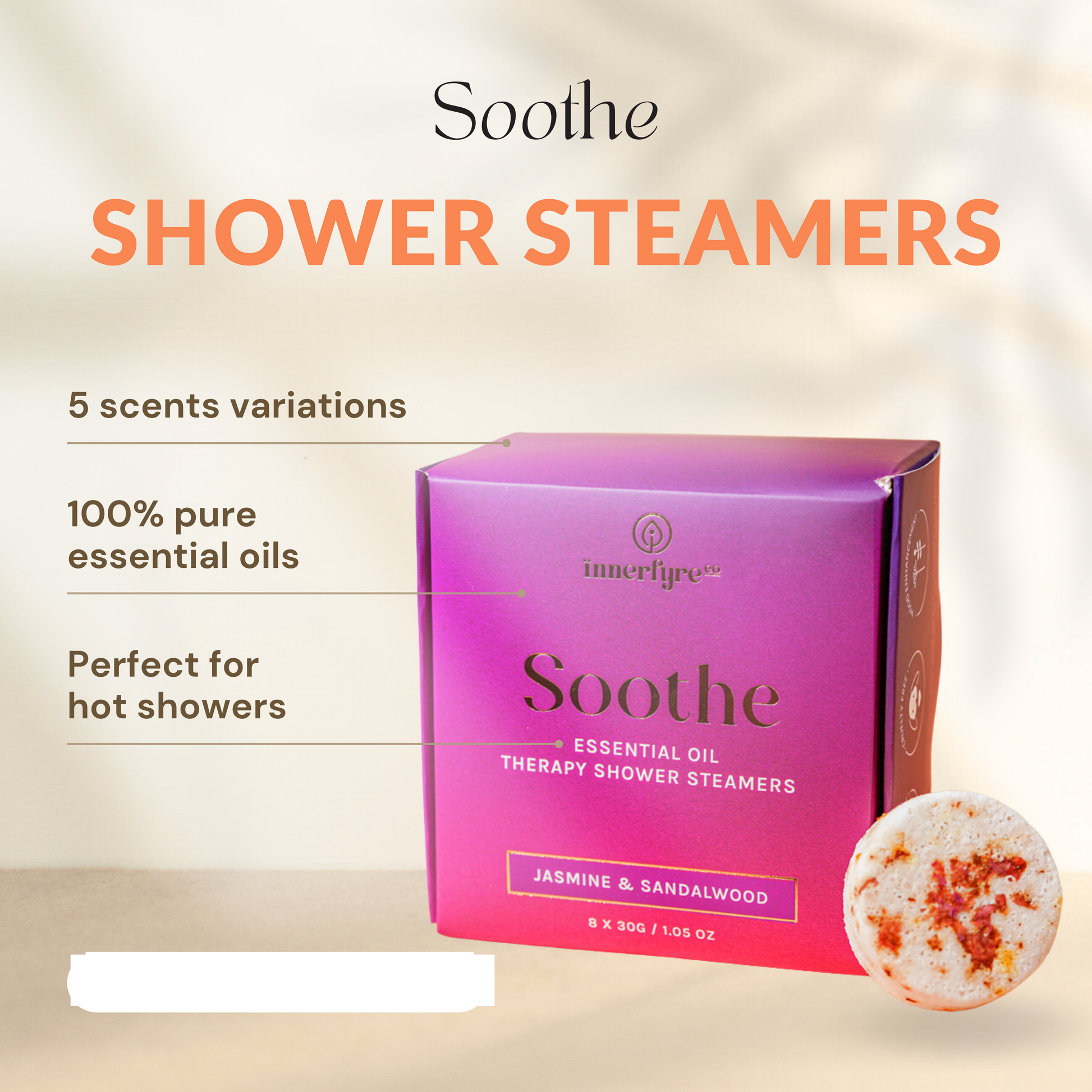 Innerfyre Sooth Shower Steamer | Home fragrances | The Green Collective SG