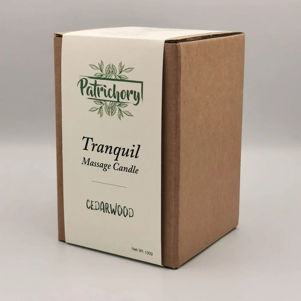 Patrichory Tranquil Cedarwood Massage Candle | Home fragrances | The Green Collective SG