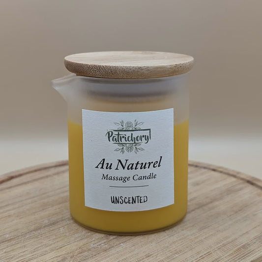 Patrichory Au Naturel Unscented Massage Candle | Bodycare | The Green Collective SG