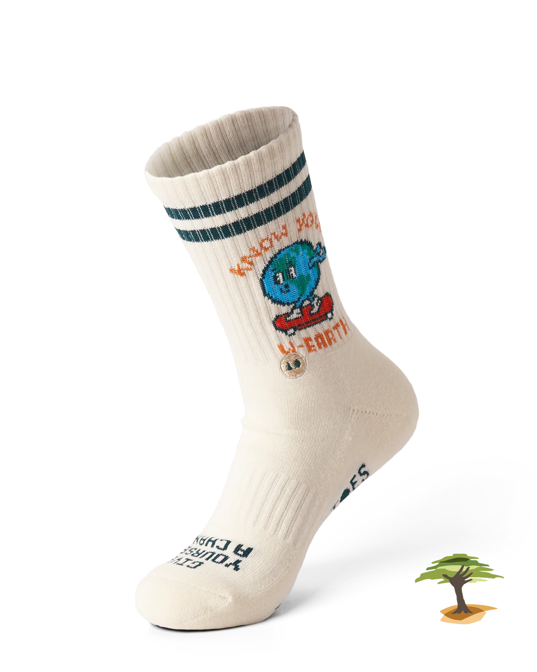 Talking Toes Earth-worthy Athletic Crew Sock | Other Accessories | The Green Collective SG