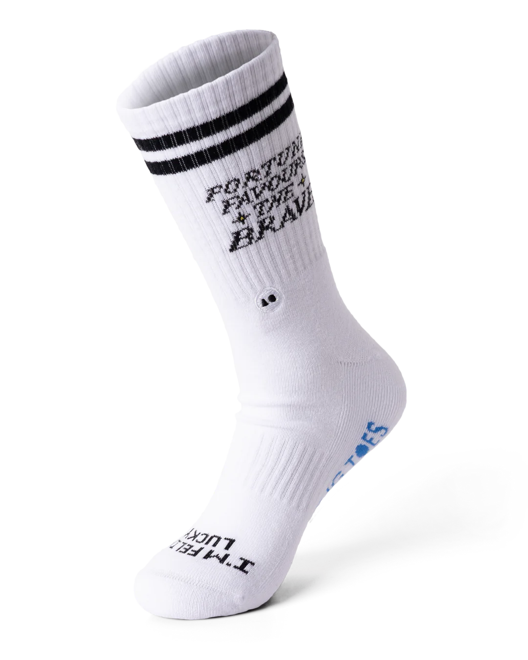 Talking Toes Fortune Feline Athletic Crew Sock | Socks | The Green Collective SG