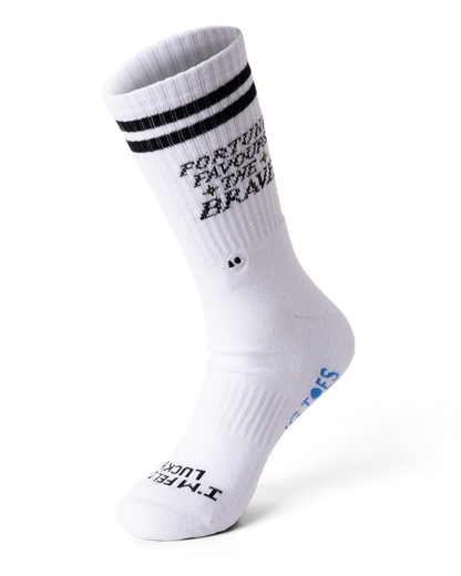 Talking Toes Fortune Feline Athletic Crew Sock | Socks | The Green Collective SG