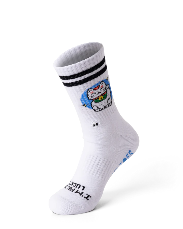 Talking Toes Fortune Feline Athletic Crew Sock