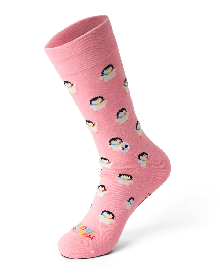 Talking Toes Pride Penguin Crew Sock