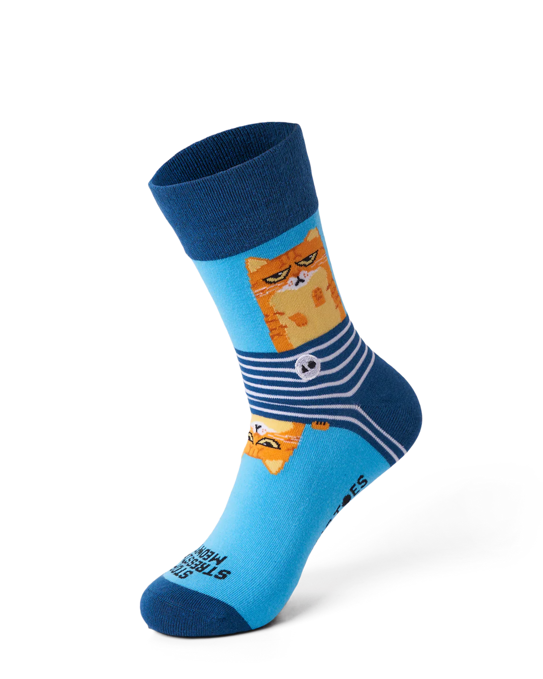 Talking Toes Relief Ginger Cat Crew Sock | Other Accessories | The Green Collective SG