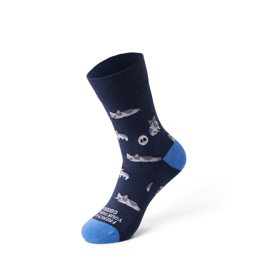 Talking Toes Worry-Free Frenchie Crew Sock | Socks | The Green Collective SG