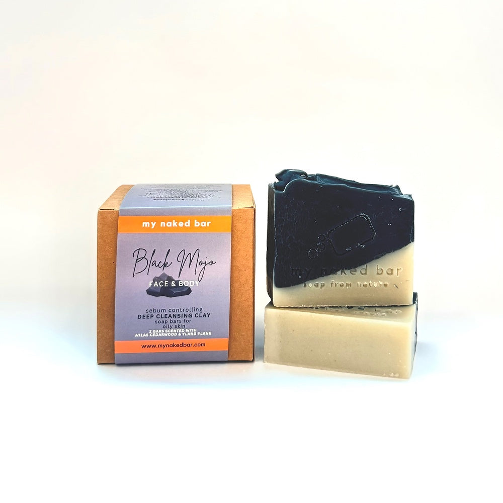 My Naked bar Black Mojo - Deep Cleansing Sebum Controlling Soap Bar for Oily Skin | Bodycare | The Green Collective SG