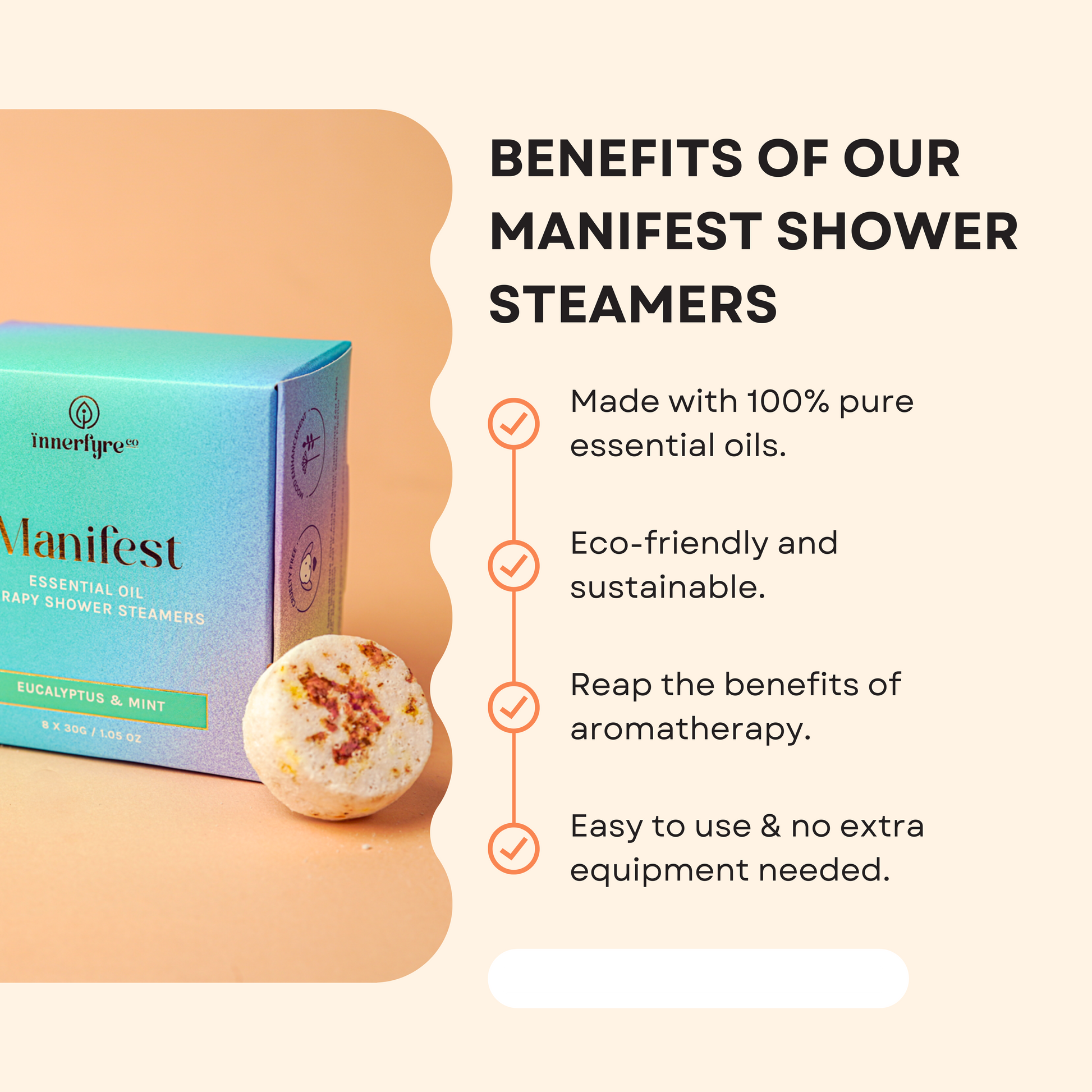 Innerfyre Manifest Shower Steamer | Home fragrances | The Green Collective SG