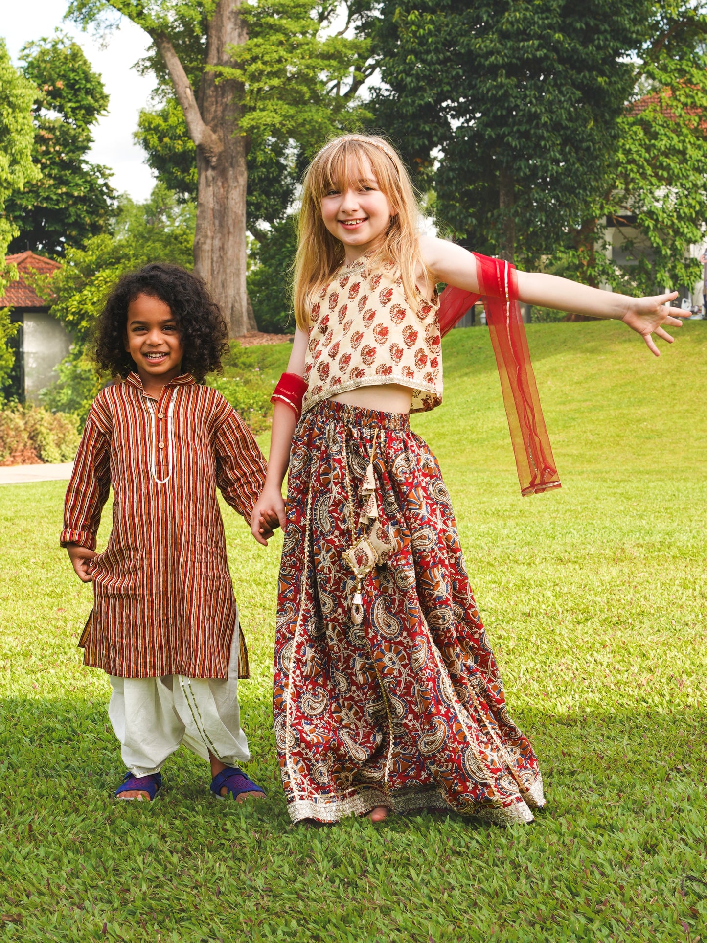 Nimbu Nazara Boys Kurta Dhoti