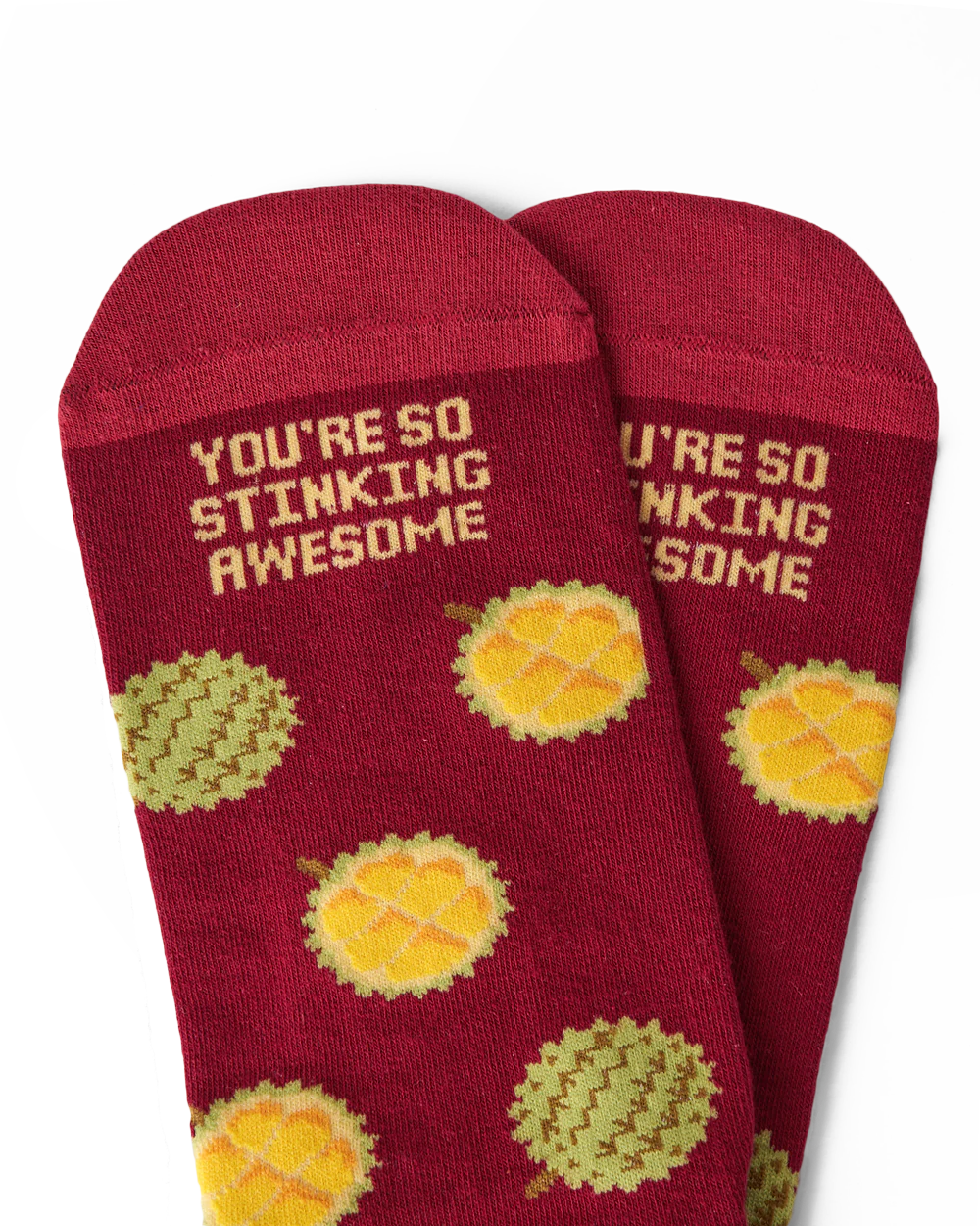 Talking Toes Awesome Durian Crew Sock | Other Accessories | The Green Collective SG