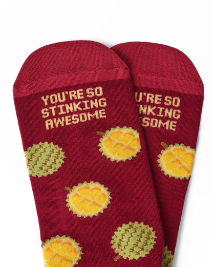 Talking Toes Awesome Durian Crew Sock | Other Accessories | The Green Collective SG