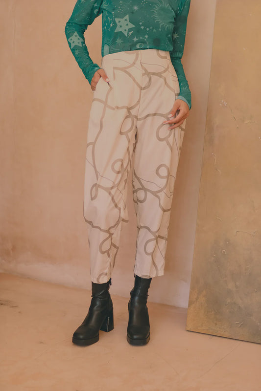 Calla X Adnia Pants in Ivory