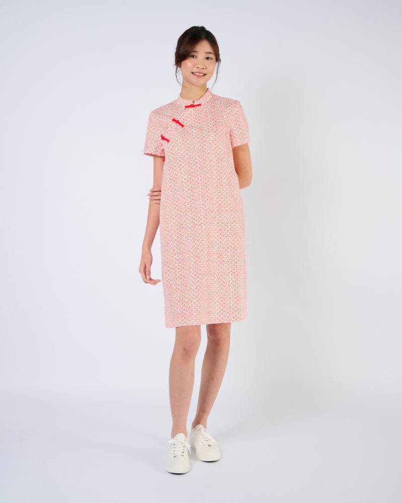 You Living Cheongsam Midi Dress - Auspicious Cloud