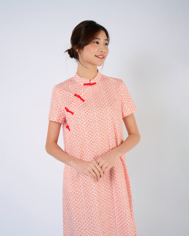 You Living Cheongsam Midi Dress - Auspicious Cloud