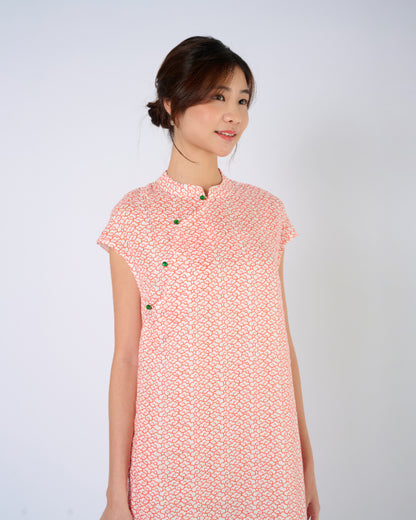 You Living Cap Sleeve Cheongsam Dress – Auspicious Cloud