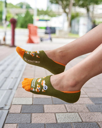 Talking Toes Impawsible Corgi No-Show Sock | Other Accessories | The Green Collective SG