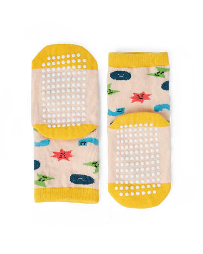 Talking Toes Pack of 2 Kids Crew Sock Set - Mushroom for Love & No Bad Feelings/Its okay to feel your feelings (2-5 Years) | Other Accessories | The Green Collective SG