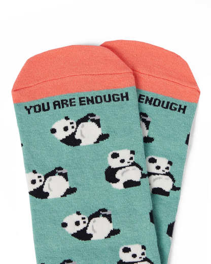 Talking Toes Positive Panda (You are enough) Ankle Sock | Other Accessories | The Green Collective SG