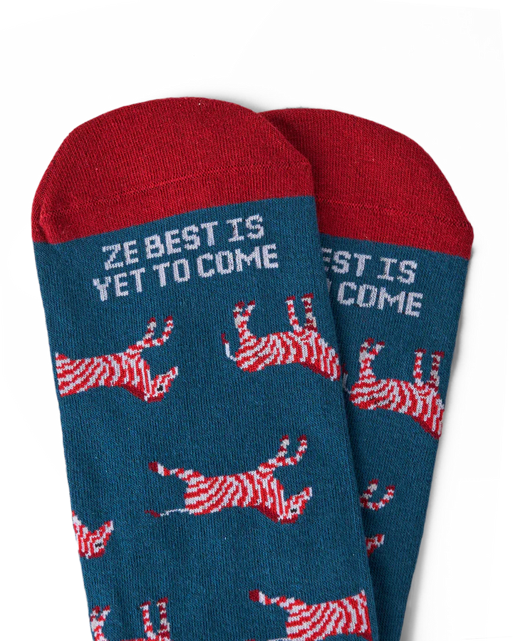 Talking Toes Candy Zebra Crew Sock