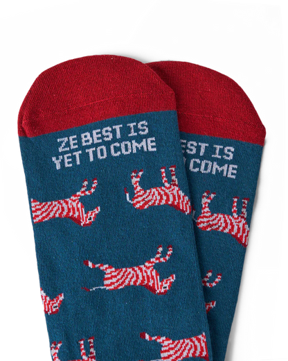 Talking Toes Candy Zebra Crew Sock