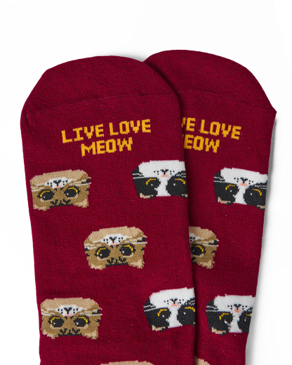 Talking Toes Big-Eyed Kitten Crew Sock | Other Accessories | The Green Collective SG