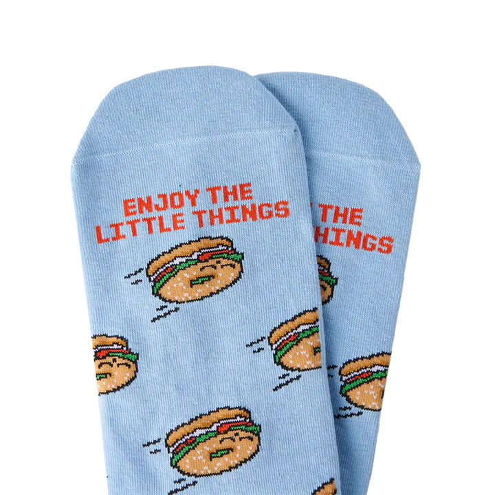 Talking Toes Flying Bagel Crew Sock