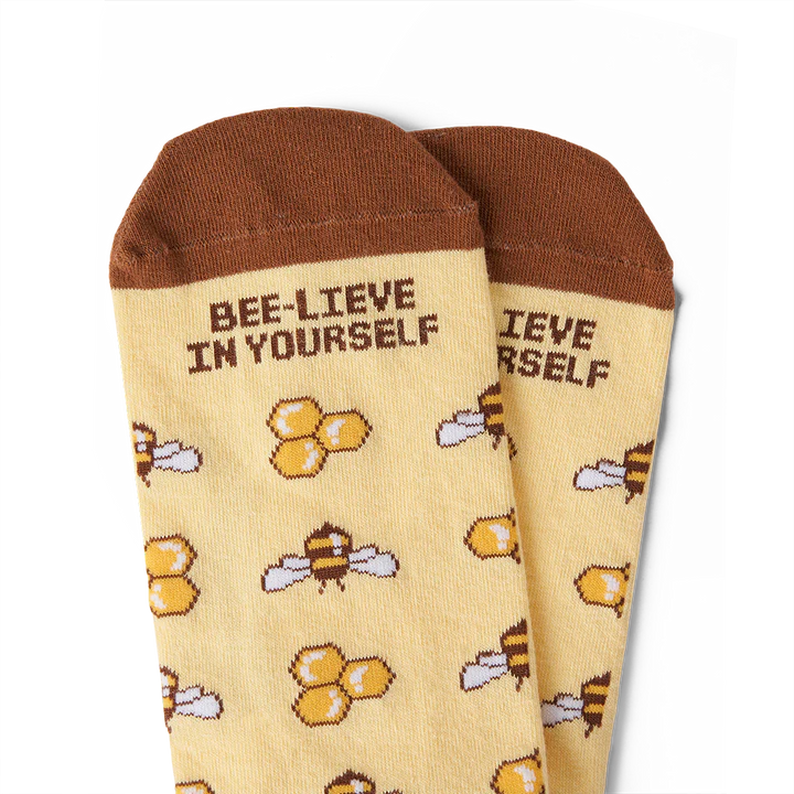 Talking Toes Keep on Bee-lieving Sock