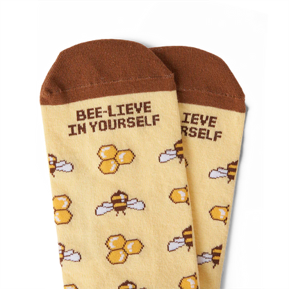 Talking Toes Keep on Bee-lieving Sock