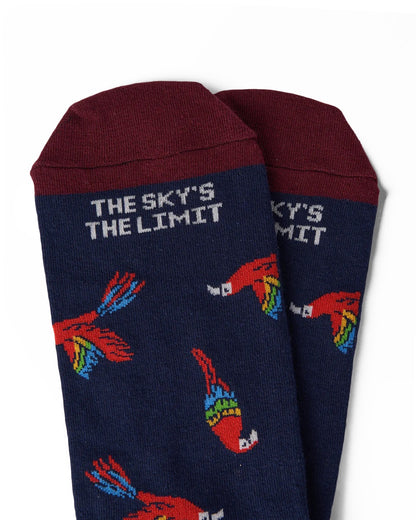 Talking Toes Soaring Macaw One Size Crew Socks for Adults | Other Accessories | The Green Collective SG