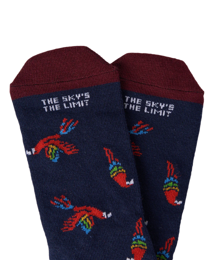 Talking Toes Soaring Macaw Kids Crew Sock | Other Accessories | The Green Collective SG