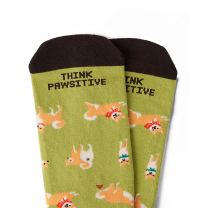 Talking Toes Pawsitively Shiba Crew Sock