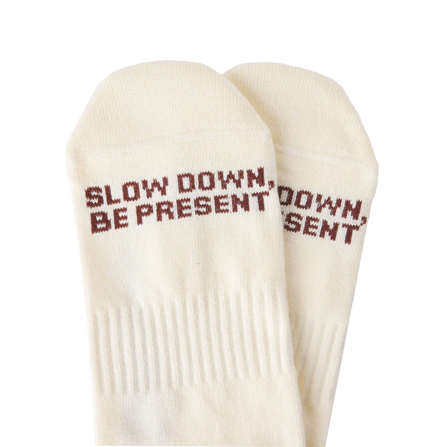 Talking Toes Slow-Down Bagel Athletic Crew Sock | Socks | The Green Collective SG