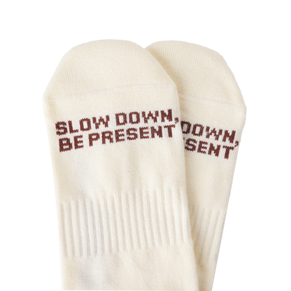 Talking Toes Slow-Down Bagel Athletic Crew Sock | Socks | The Green Collective SG