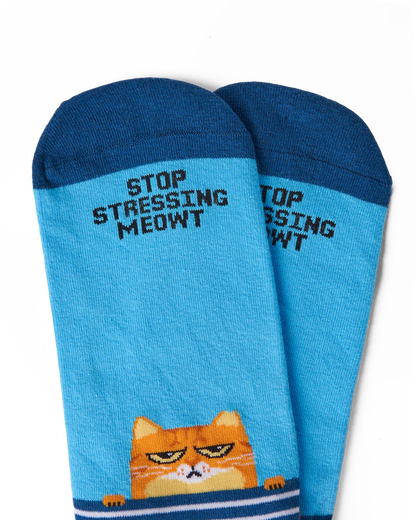 Talking Toes Relief Ginger Cat Crew Sock | Other Accessories | The Green Collective SG