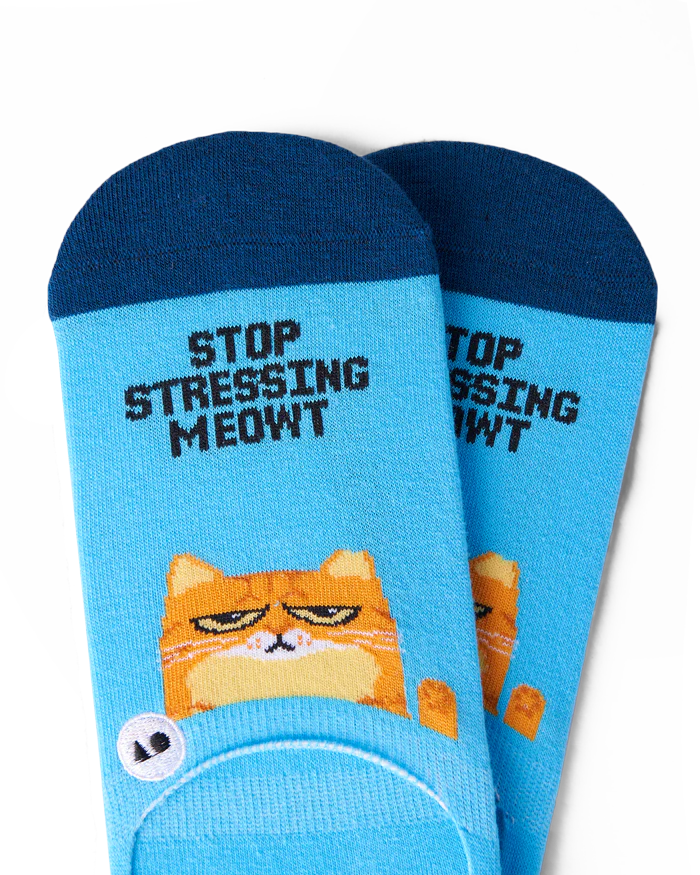 Talking Toes Stress Relief Ginger Cat No-Show Sock | Socks | The Green Collective SG