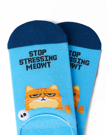 Talking Toes Stress Relief Ginger Cat No-Show Sock | Socks | The Green Collective SG