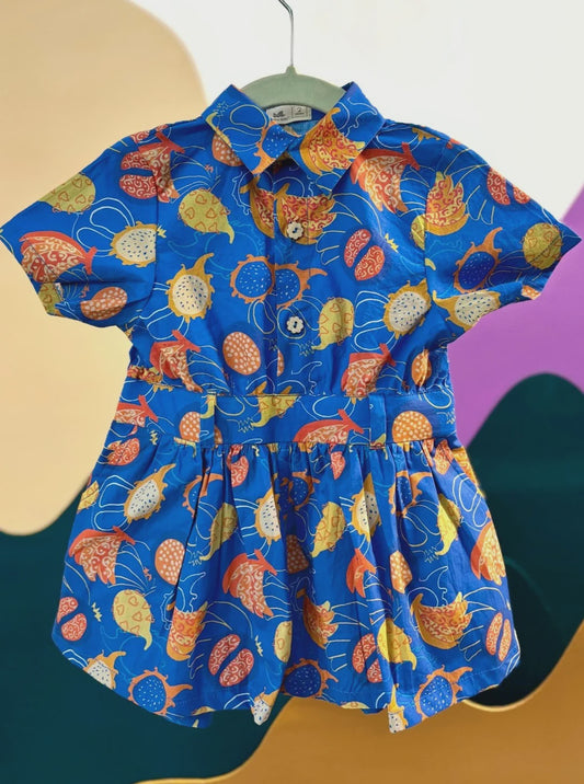 Mikololo I-Peel-Good Printed Cotton Playsuit | kids Fashion | The Green Collective SG