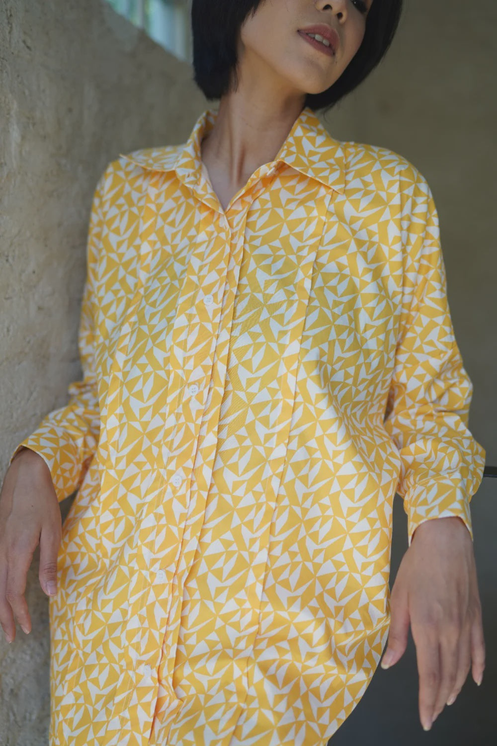 Calla The Label Horizon Oversized Shirt in Yellow