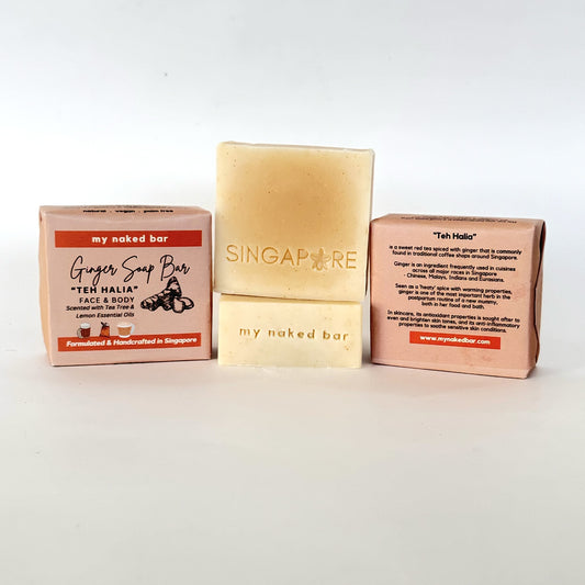 My Naked Bar Teh Halia Singapore Ginger Soap | Bodycare | The Green Collective SG