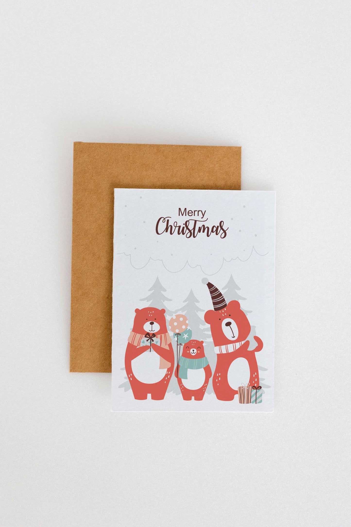 Kaami - Xmas Wish Bear Family - Plantable Greeting Card