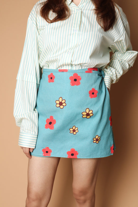 Calla The Label Little Flower Denim Skort