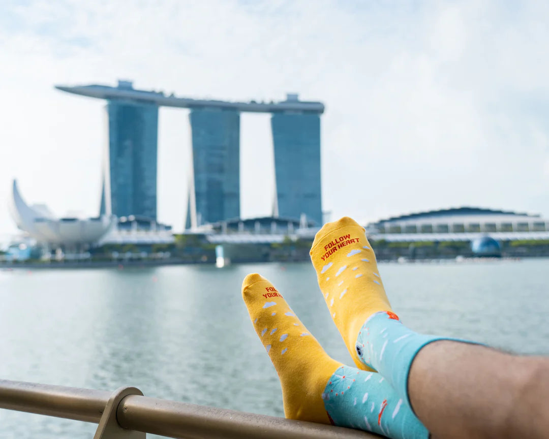 Talking Toes Morning Skyline Crew Sock | Other Accessories | The Green Collective SG