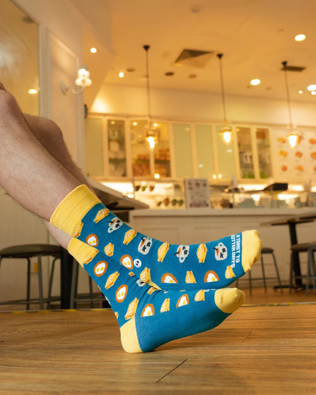 Talking Toes Local Breakfast Crew Sock | Other Accessories | The Green Collective SG