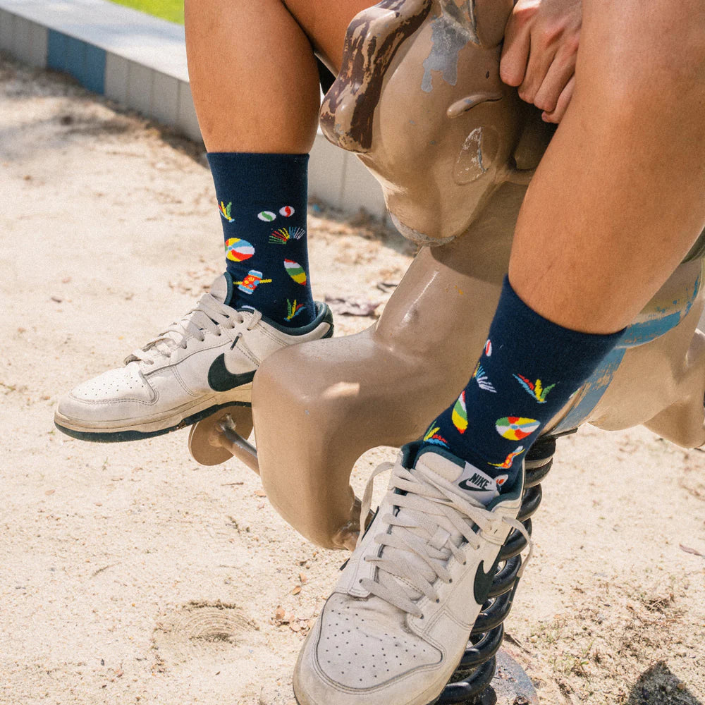 Talking Toes Retro Playtime Crew Sock | Socks | The Green Collective SG