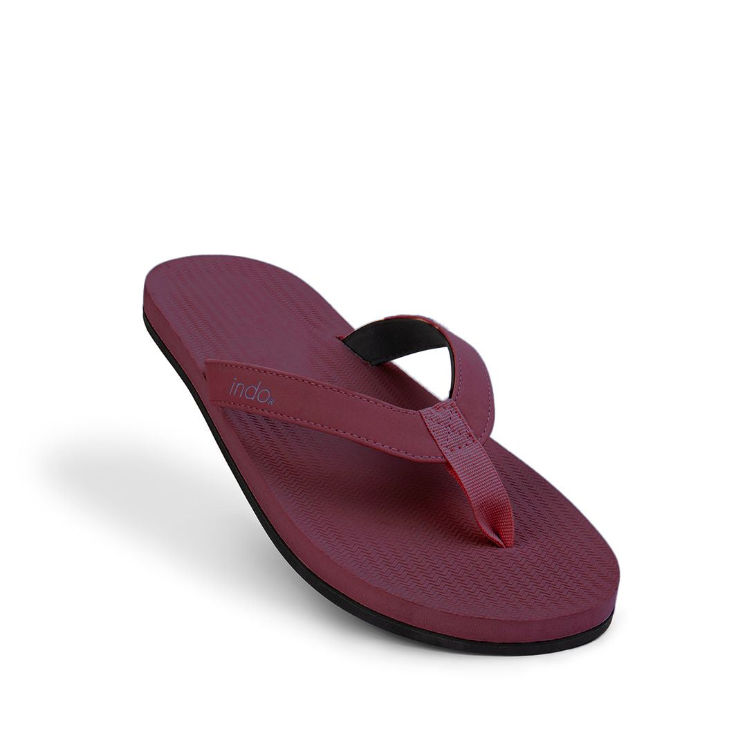 Indosole Men's ESSNTLS Flip Flop Burgundy | Mens Footwear | The Green Collective SG