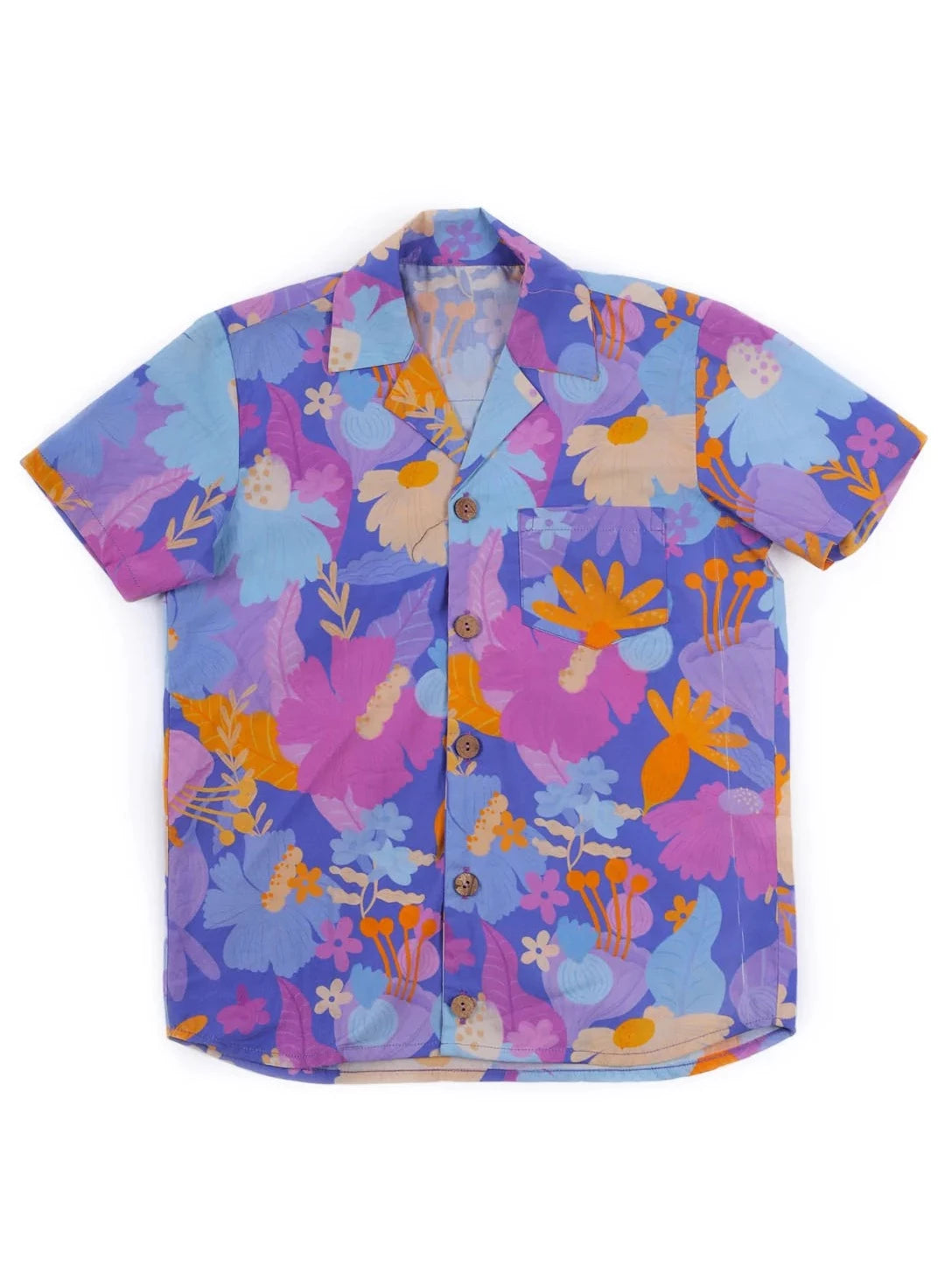 MIKO LOLO Daffy Hawaiian Summer Shirt in Organic Cotton | kids Fashion | The Green Collective SG