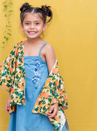 MIKO LOLO Funfetti Throw Jacket in Organic Cotton (Reversible) | kids Fashion | The Green Collective SG